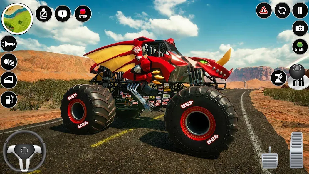 Extreme Monster Truck Game 3D (Монстр Трак Экстремальные Игры)  [МОД Mega Pack] Screenshot 4