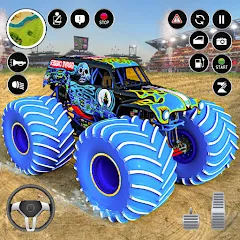 Скачать взлом Extreme Monster Truck Game 3D (Монстр Трак Экстремальные Игры)  [МОД Mega Pack] - полная версия apk на Андроид