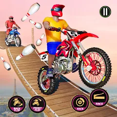 Скачать взломанную Motor Bike Stunt Racing Games (Мотор Байк Стант Гонки Игры)  [МОД Menu] - последняя версия apk на Андроид