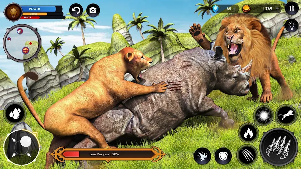 Lion Simulator Wild Lion Games  [МОД Mega Pack] Screenshot 3