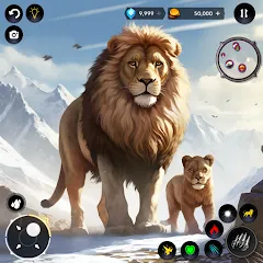 Скачать взлом Lion Simulator Wild Lion Games  [МОД Mega Pack] - последняя версия apk на Андроид