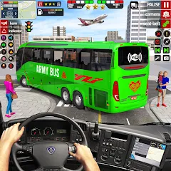 Скачать взломанную US Military Coach Simulator 3D  [МОД Unlimited Money] - стабильная версия apk на Андроид