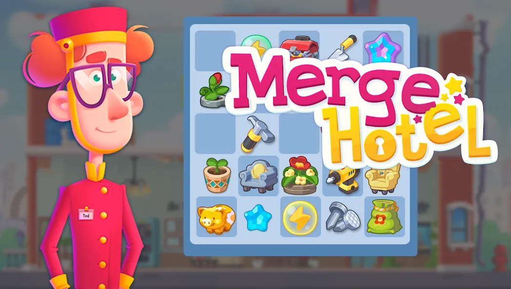 Merge Hotel: Family Story Game (Мердж Отель)  [МОД Бесконечные монеты] Screenshot 1