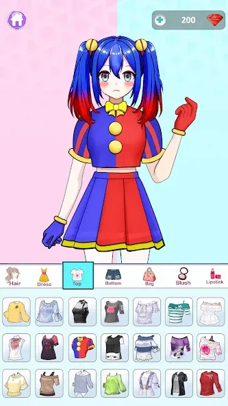 Anime Dress Up and Makeup Game  [МОД Много денег] Screenshot 1