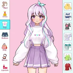 Скачать взлом Anime Dress Up and Makeup Game  [МОД Много денег] - стабильная версия apk на Андроид