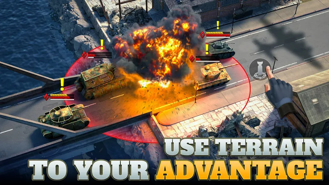 Tanks Charge: Online PvP Arena (Танковая атака)  [МОД Бесконечные монеты] Screenshot 2