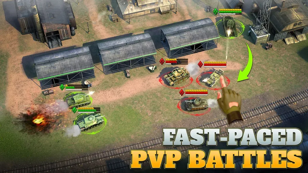 Tanks Charge: Online PvP Arena (Танковая атака)  [МОД Бесконечные монеты] Screenshot 3