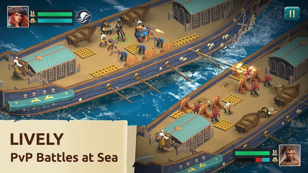 Pirate Ships・Build and Fight  [МОД Бесконечные деньги] Screenshot 1