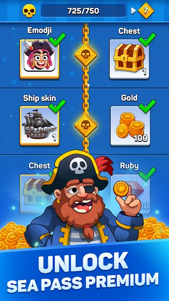 Pirates & Puzzles：Ship Battles  [МОД Много монет] Screenshot 5