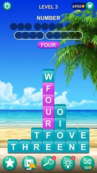 Word Tiles :Hidden Word Search  [МОД Бесконечные деньги] Screenshot 1