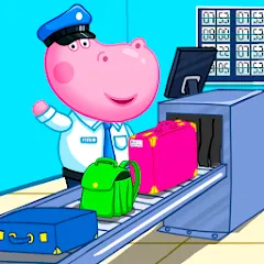 Скачать взломанную Hippo: Airport Profession Game  [МОД Mega Pack] - стабильная версия apk на Андроид