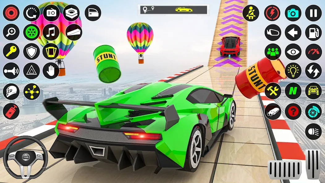 GT Car Stunt Race: Mega Ramps (Джи Ти Кар Стант Рейс)  [МОД Mega Pack] Screenshot 1