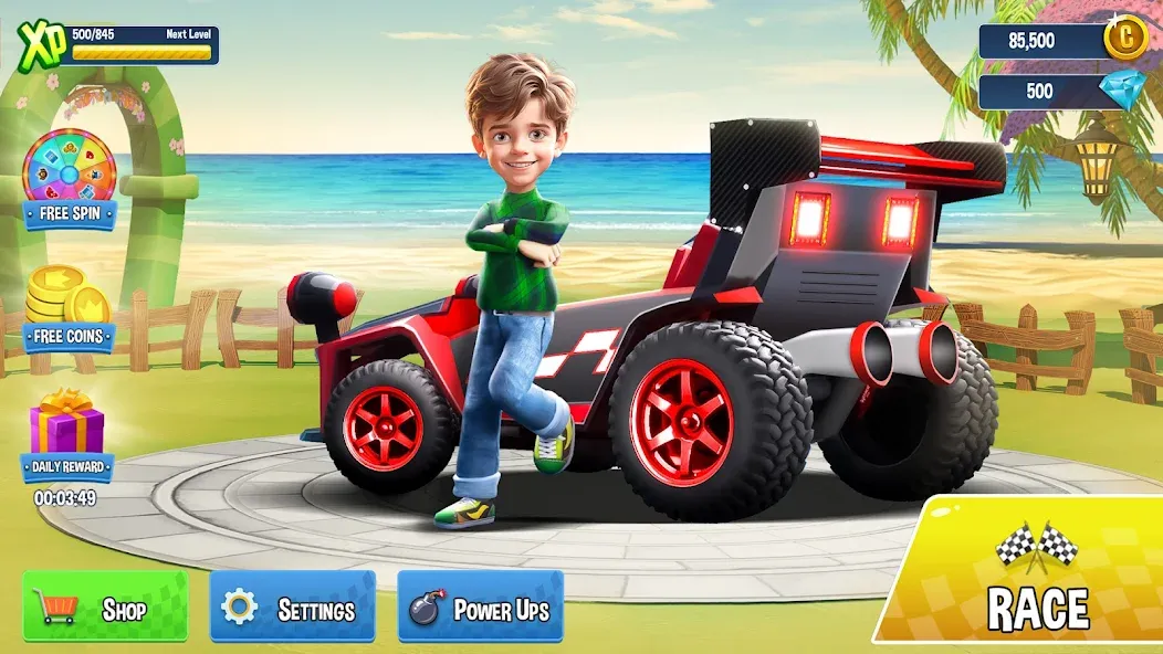 Mini Car Racing Game Legends  [МОД Бесконечные монеты] Screenshot 4