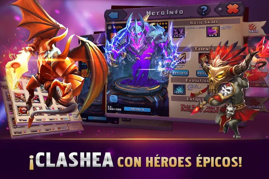 Clash of Lords 2: Español (Клэш оф Лордс 2)  [МОД Бесконечные монеты] Screenshot 2