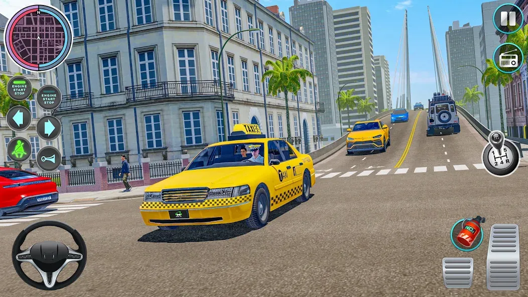 City Taxi Driving: Taxi Games  [МОД Все открыто] Screenshot 4