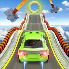 Скачать взломанную Mega Ramp Car Stunts Race Game  [МОД Бесконечные деньги] - стабильная версия apk на Андроид