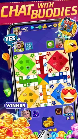 Online Ludo Game Multiplayer (Лудо Мастер Лудо Дайс Кинг)  [МОД Меню] Screenshot 2