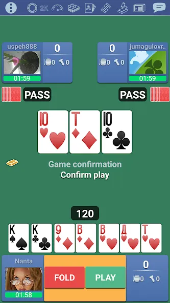 Thousand 1000 Online card game  [МОД Меню] Screenshot 1