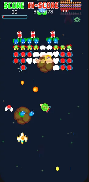 Galaxiga Retro Arcade Action (Галаксига Ретро Аркейд Экшн)  [МОД Бесконечные деньги] Screenshot 2