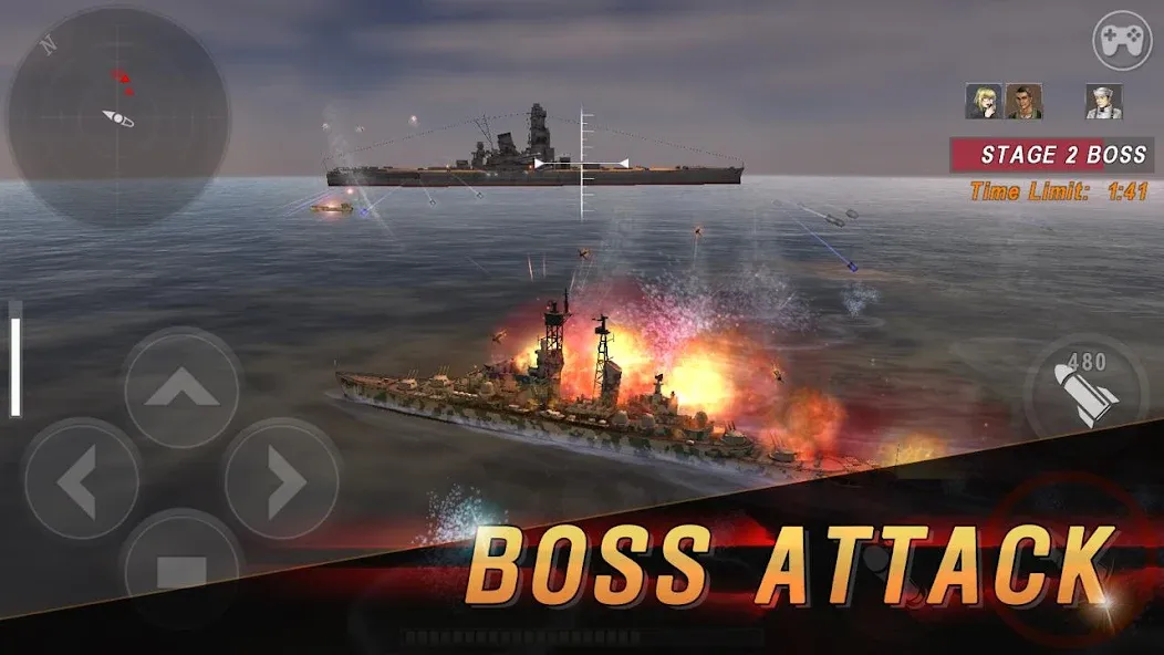 WARSHIP BATTLE:3D World War II  [МОД Menu] Screenshot 5