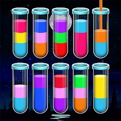 Взлом Water Sort Color Sorting games (Вотер Сорт Колор Сортинг гейм)  [МОД Много денег] - стабильная версия apk на Андроид