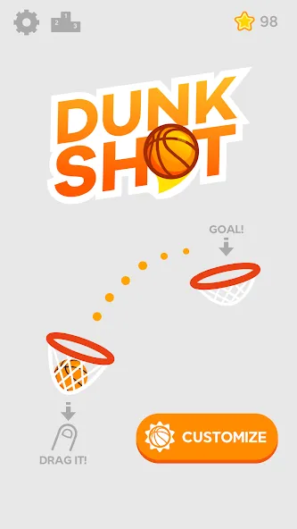 Dunk Shot (Данк Шот)  [МОД Unlimited Money] Screenshot 1