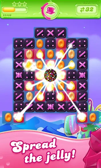 Candy Crush Jelly Saga (Кенди Краш Джелли Сага)  [МОД Много денег] Screenshot 1