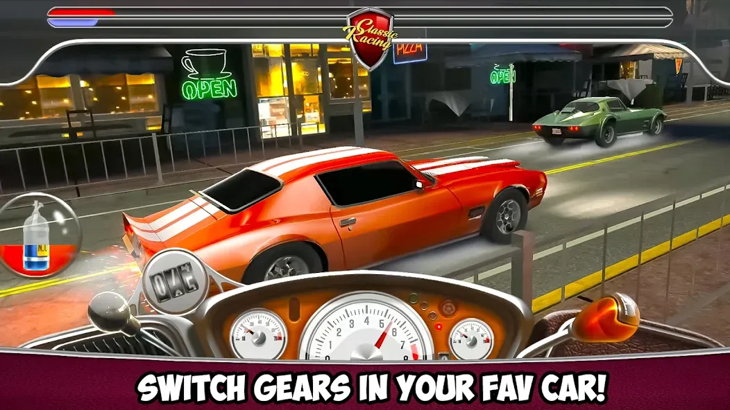 Classic Drag Racing Car Game (Классическая игра на гонках драгрейсинга)  [МОД Бесконечные монеты] Screenshot 3