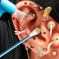 Взлом Ear Salon ASMR Ear Wax& Tattoo (АСМР)  [МОД Бесконечные монеты] - полная версия apk на Андроид