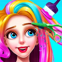 Взлом Girls Hair Salon  [МОД Бесконечные монеты] - стабильная версия apk на Андроид