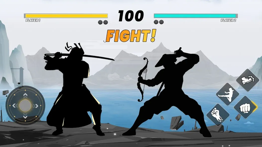 Sword Shadow Fighting Game 3D  [МОД Бесконечные деньги] Screenshot 1