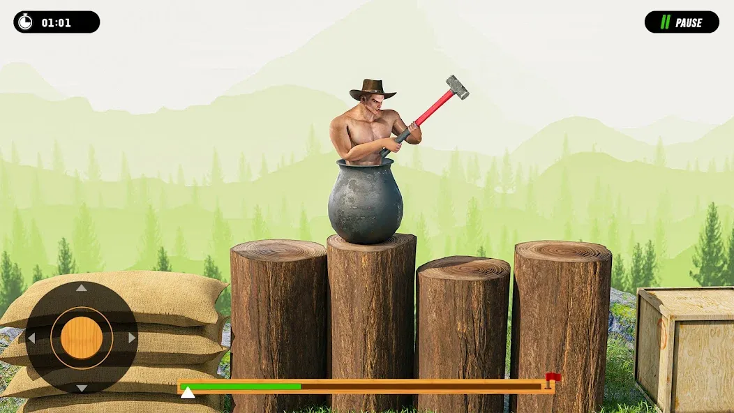 Hammer Climber Man: Pot Man 3D  [МОД Меню] Screenshot 3