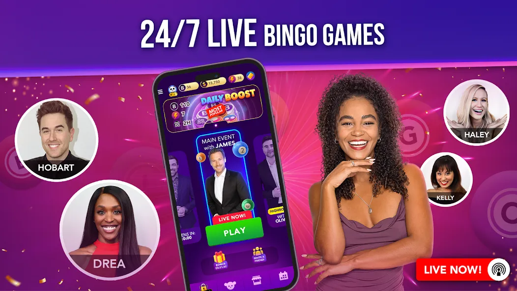 Live Play Bingo: Real Hosts (Лайв Плей Бинго)  [МОД Mega Pack] Screenshot 3