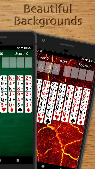 FreeCell Solitaire Classic (Фрисел Солитер Классик)  [МОД Mega Pack] Screenshot 2