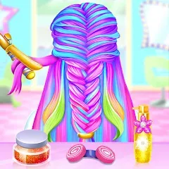 Скачать взлом Braided Hair Salon Girls Games  [МОД Бесконечные монеты] - последняя версия apk на Андроид