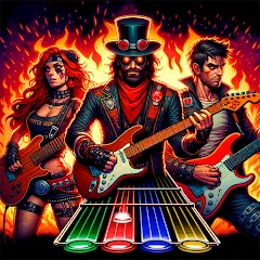 Скачать взломанную Guitar Hero Mobile: Music Game (Гитар Хиро Мобайл)  [МОД Mega Pack] - последняя версия apk на Андроид