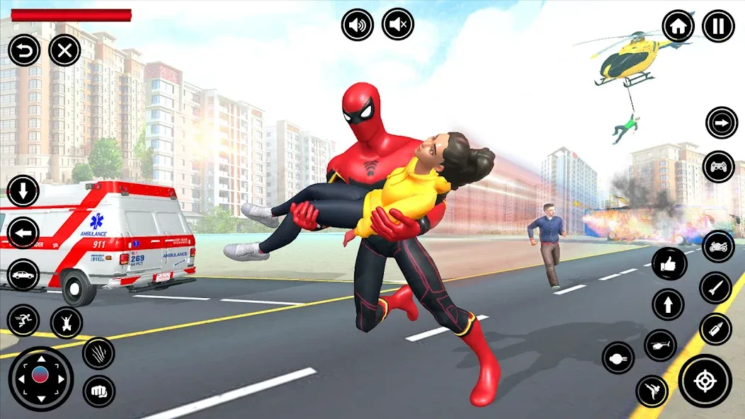 Flying Spider Rope Hero Fight (Флайинг Спайдер Роп Хиро Файт)  [МОД Бесконечные деньги] Screenshot 2