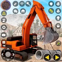 Взломанная Construction Excavator Game 3D  [МОД Меню] - стабильная версия apk на Андроид