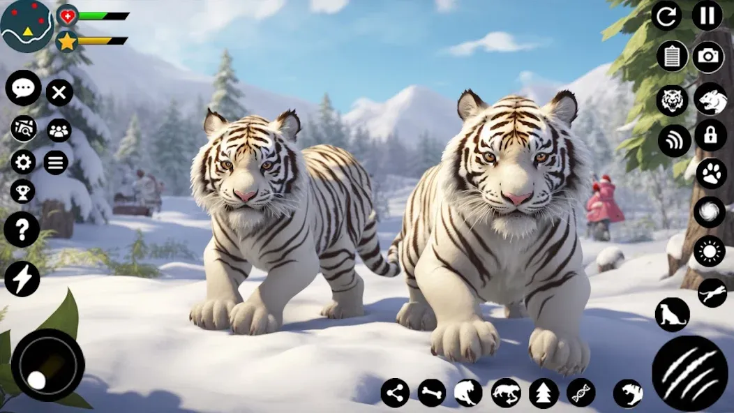 Arctic White Tiger Family Sim  [МОД Unlocked] Screenshot 2