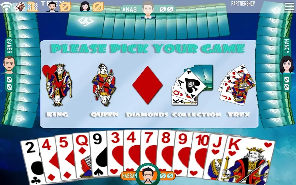 Golden Card Games Tarneeb Trix (Голден Кард Геймс Тарниб Трикс)  [МОД Бесконечные деньги] Screenshot 3