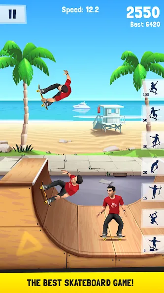 Flip Skater (Флип скейтер)  [МОД Много монет] Screenshot 1