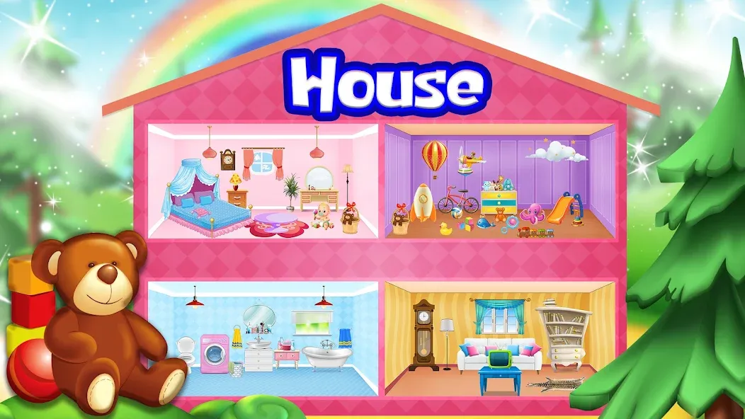 Girl Doll House Design & Clean  [МОД Бесконечные деньги] Screenshot 1