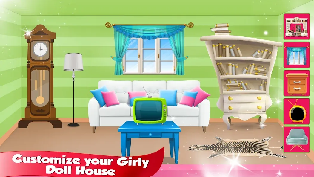 Girl Doll House Design & Clean  [МОД Бесконечные деньги] Screenshot 5