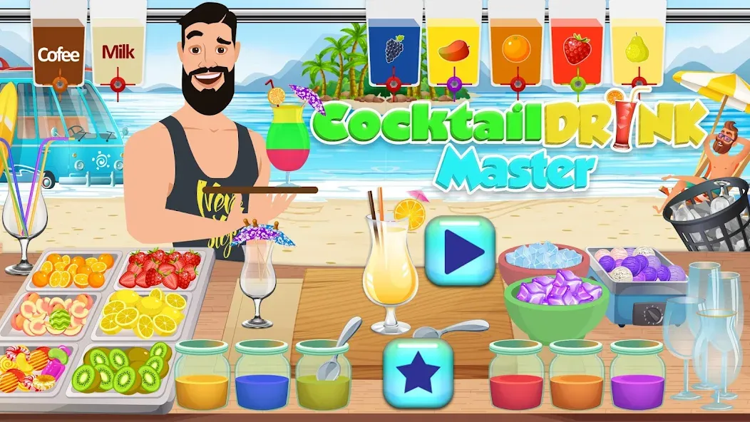 Boba cocktail:DIY recipe games  [МОД Много монет] Screenshot 3