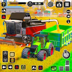 Взломанная Tractor Farming Game Harvester  [МОД Меню] - последняя версия apk на Андроид