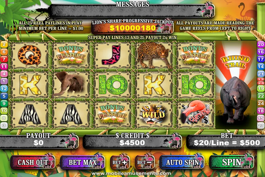 Flamingo Safari Slots (Фламинго Сафари Слоты)  [МОД Много денег] Screenshot 1