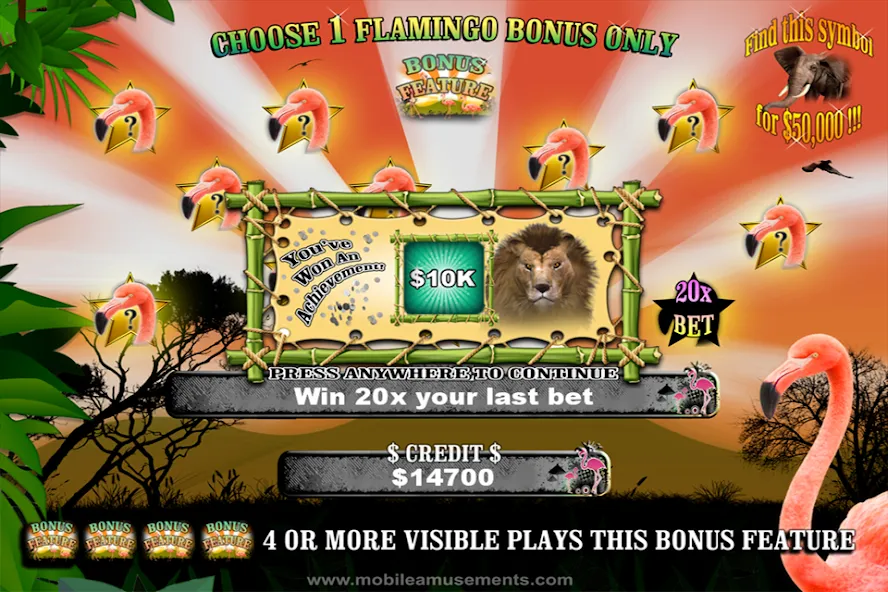 Flamingo Safari Slots (Фламинго Сафари Слоты)  [МОД Много денег] Screenshot 2