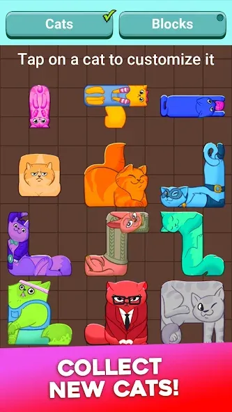 Block Puzzle Cats (Блок Пазл Кошки)  [МОД Unlocked] Screenshot 5