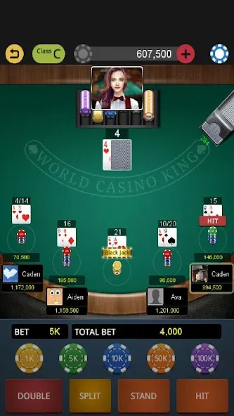 World Blackjack King  [МОД Unlocked] Screenshot 1