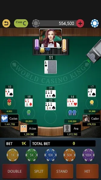 World Blackjack King  [МОД Unlocked] Screenshot 3